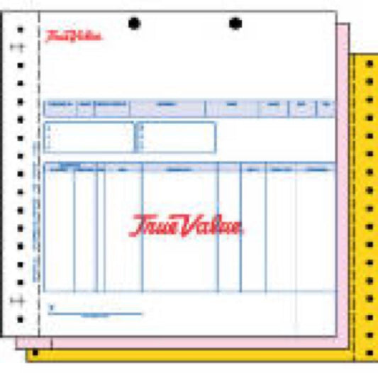 TV 1000CT 3Part Invoice