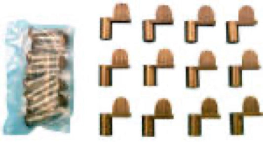 12PK 7/16" BRZ Scr Clip