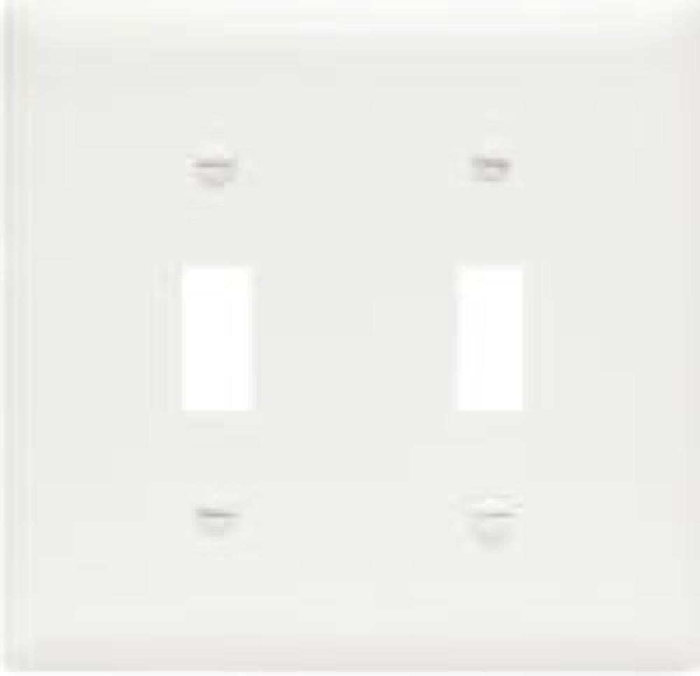 WHT 2G 2TOG Wall Plate