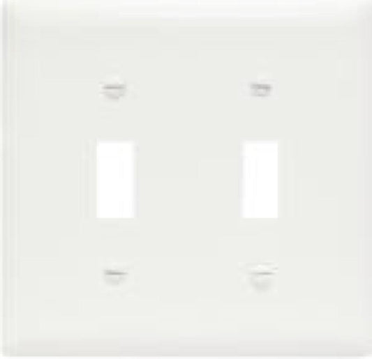 WHT 2G 2TOG Wall Plate