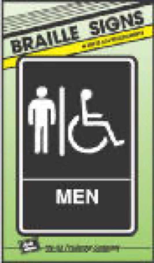6x9 Brail Men Rest Sign